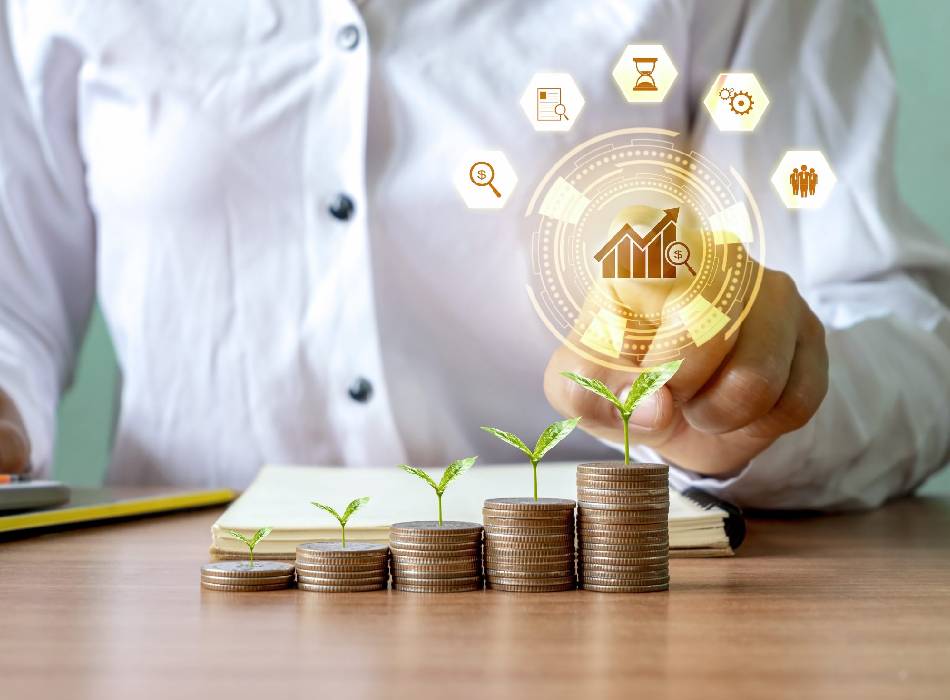 Wealth planner reviewing an investment portfolio with a client